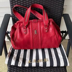 L.A.M.B. Red Leather Women's Bag